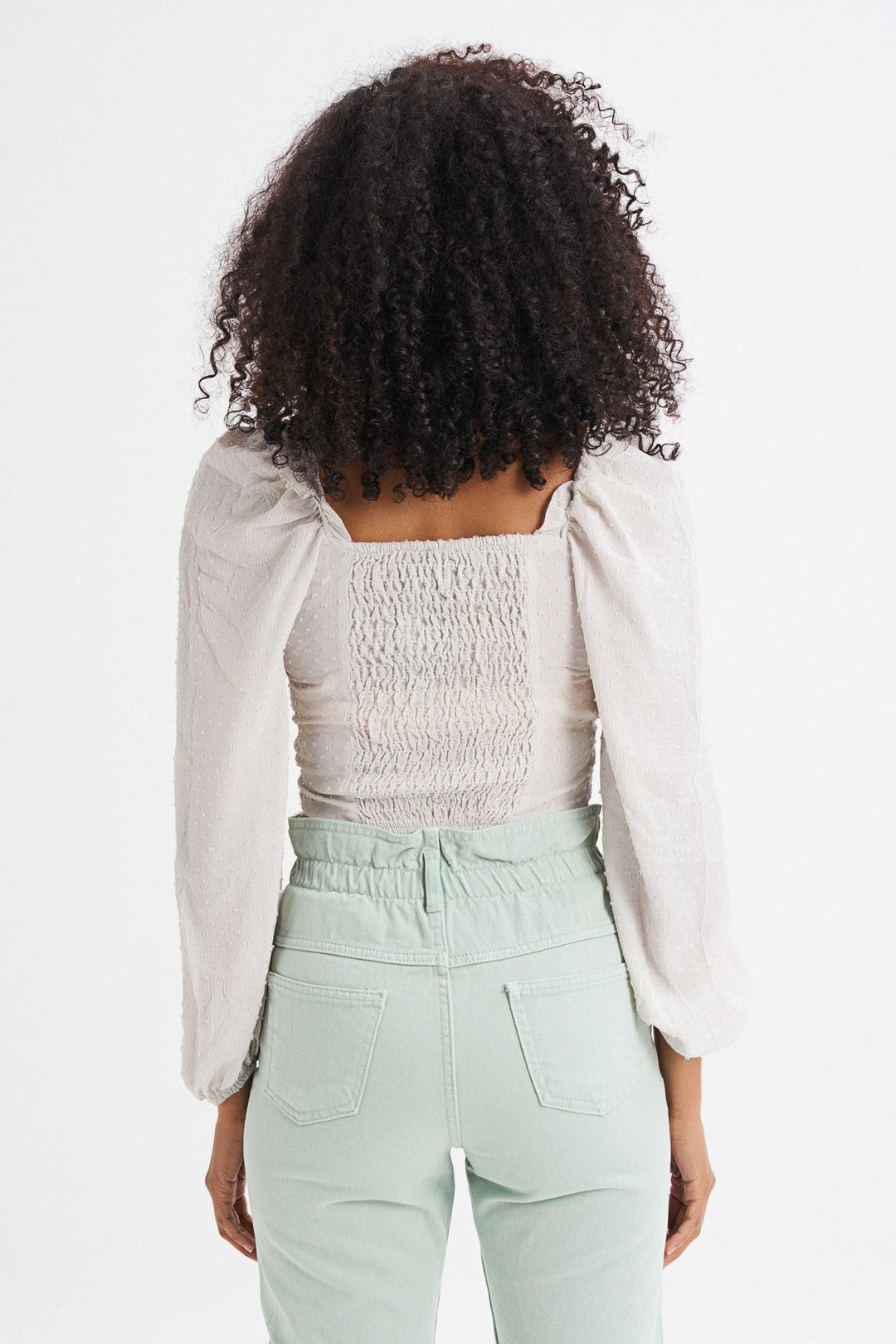 Beli Lastikli Mom Jean Mint