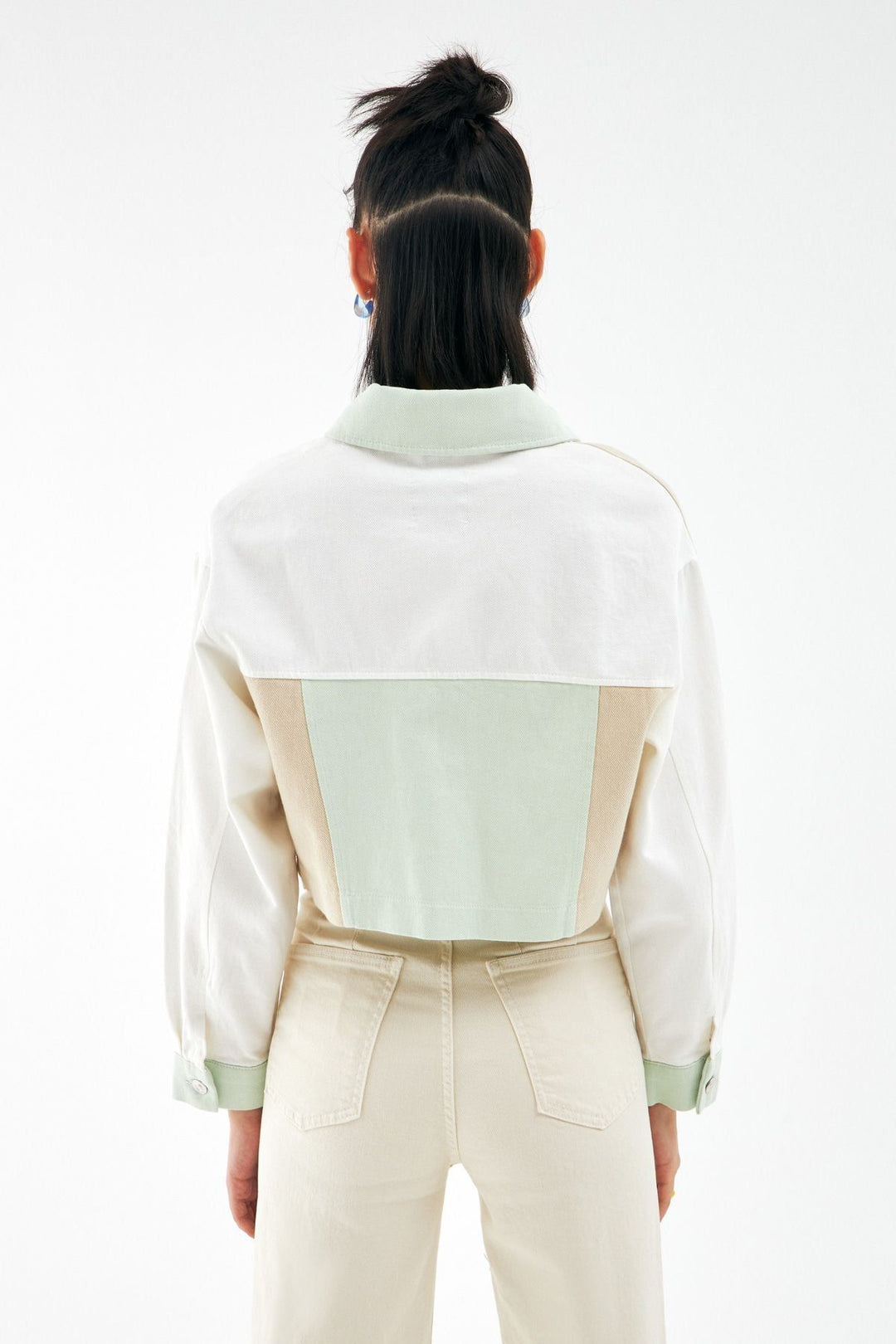 Colored Gabardine Jacket Ecru