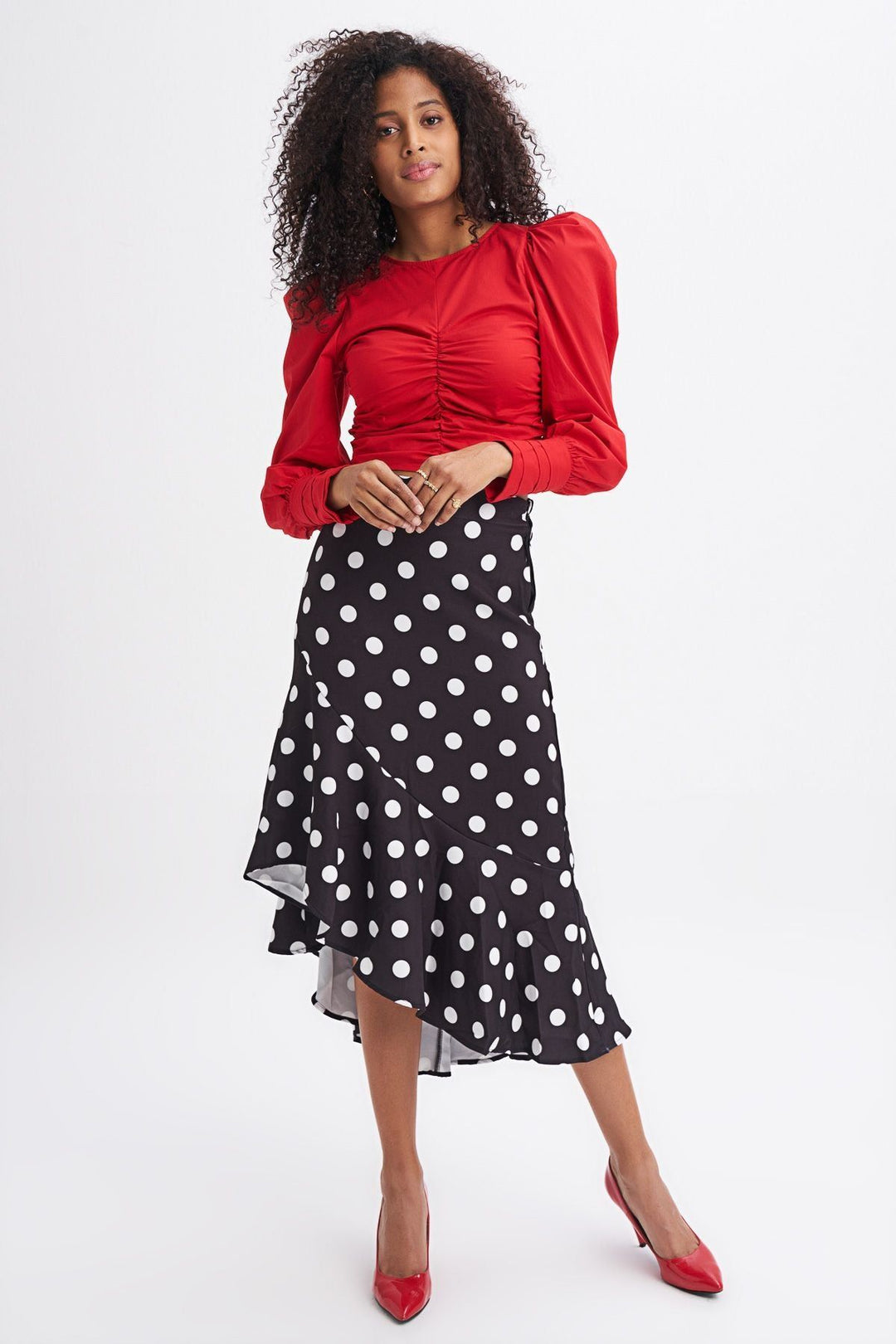 Balon Kol Gipeli Bluz Kırmızı