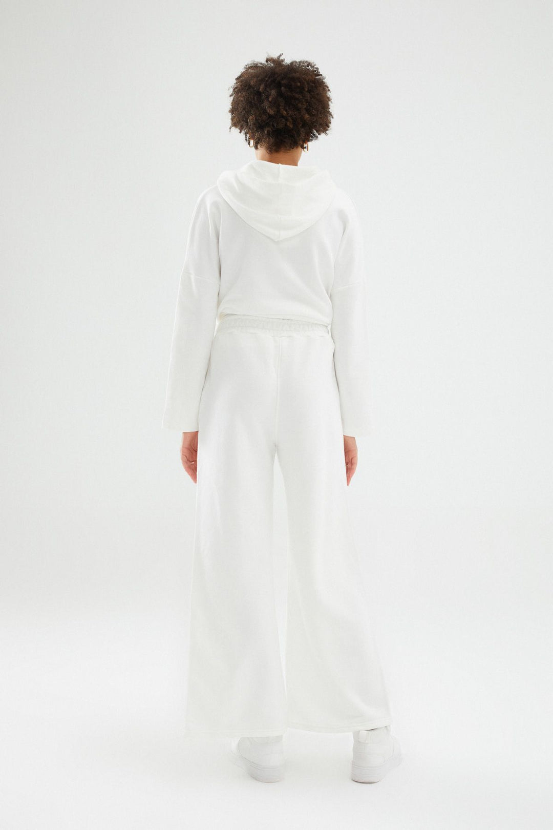 Wide Leg Snap Snap Tracksuit White