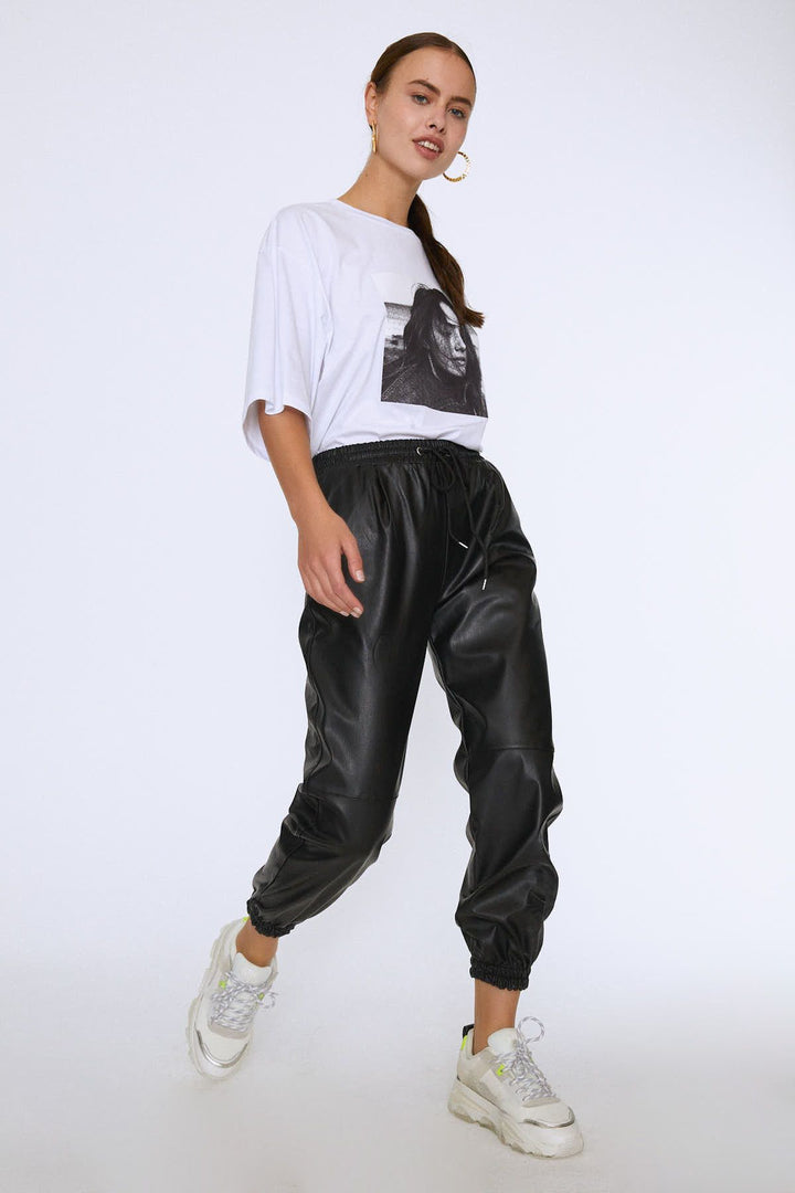 Beli Lastikli Jogger Pantolon Siyah