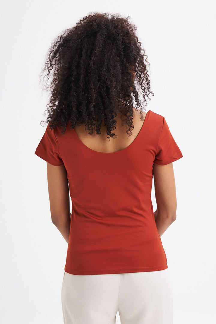 Short Sleeve Basic Blouse Tile