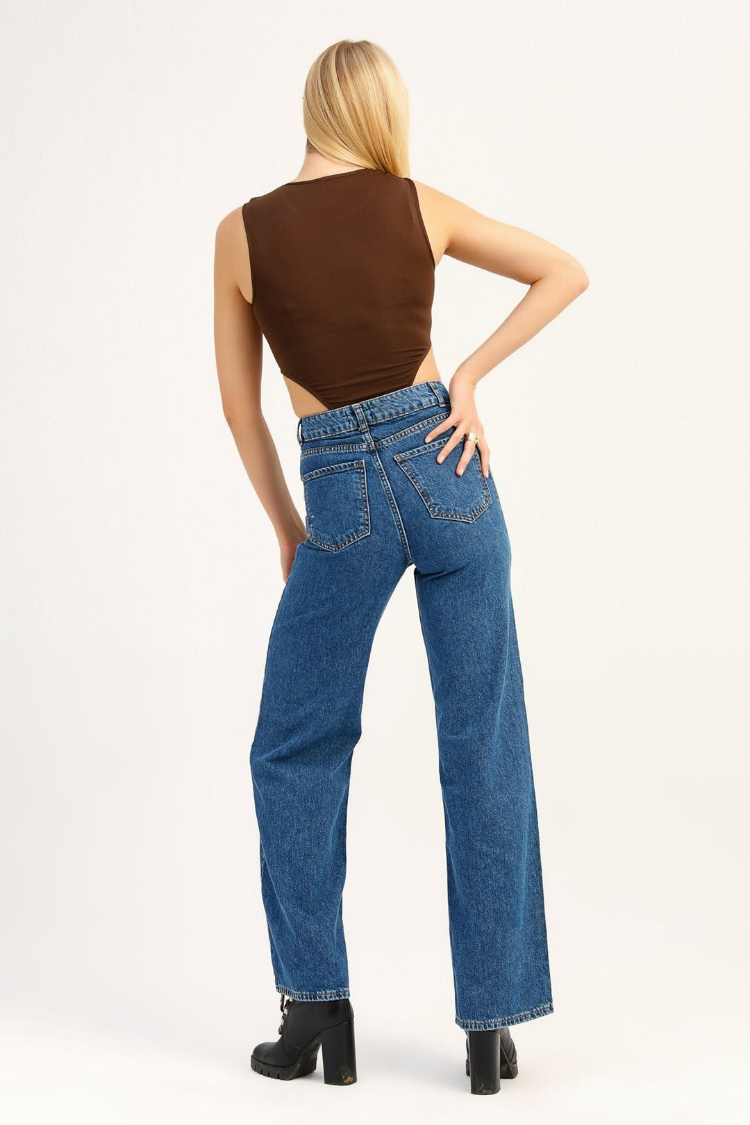 Sleeveless Bodysuit Dark Brown