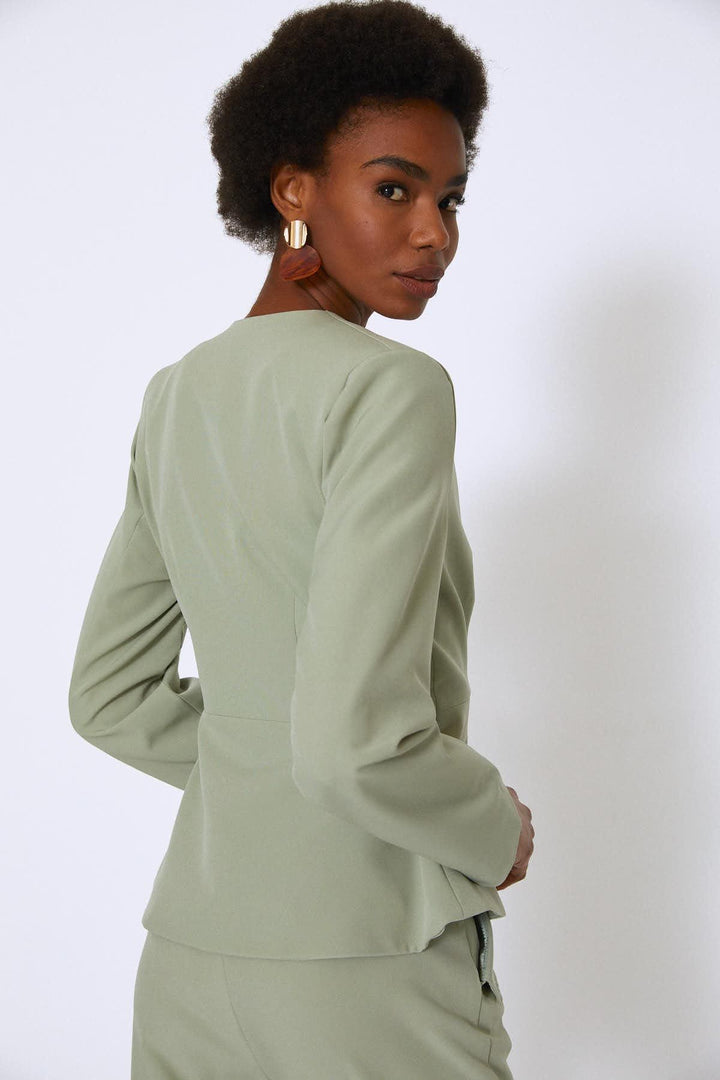 Peplum Blazer Jacket Mint