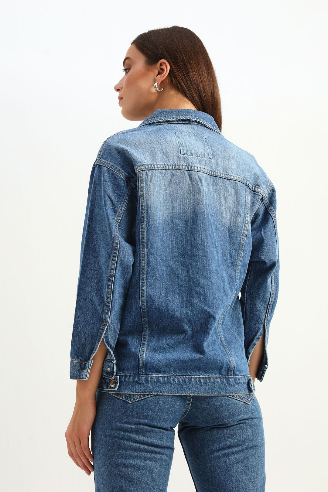 Boyfriend Denim Jacket Dark Blue