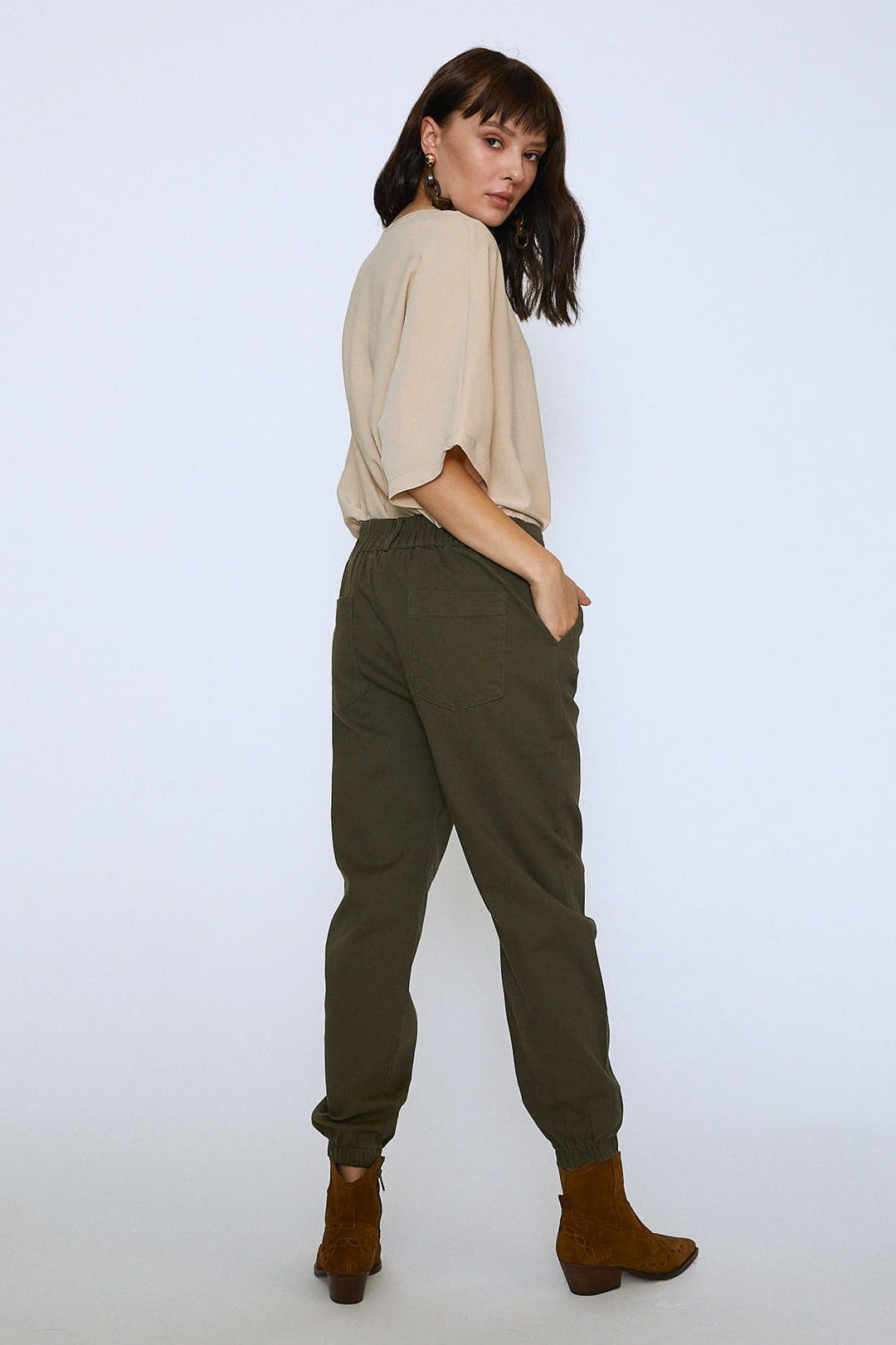 Chain Jogger Pants Khaki