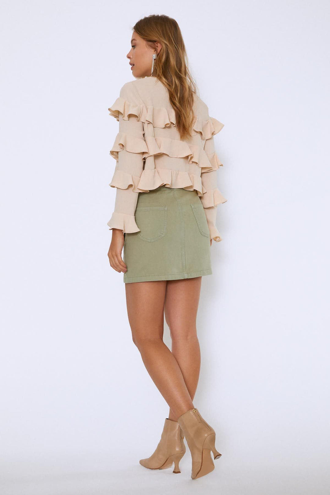Frilly Layered Blouse Stone