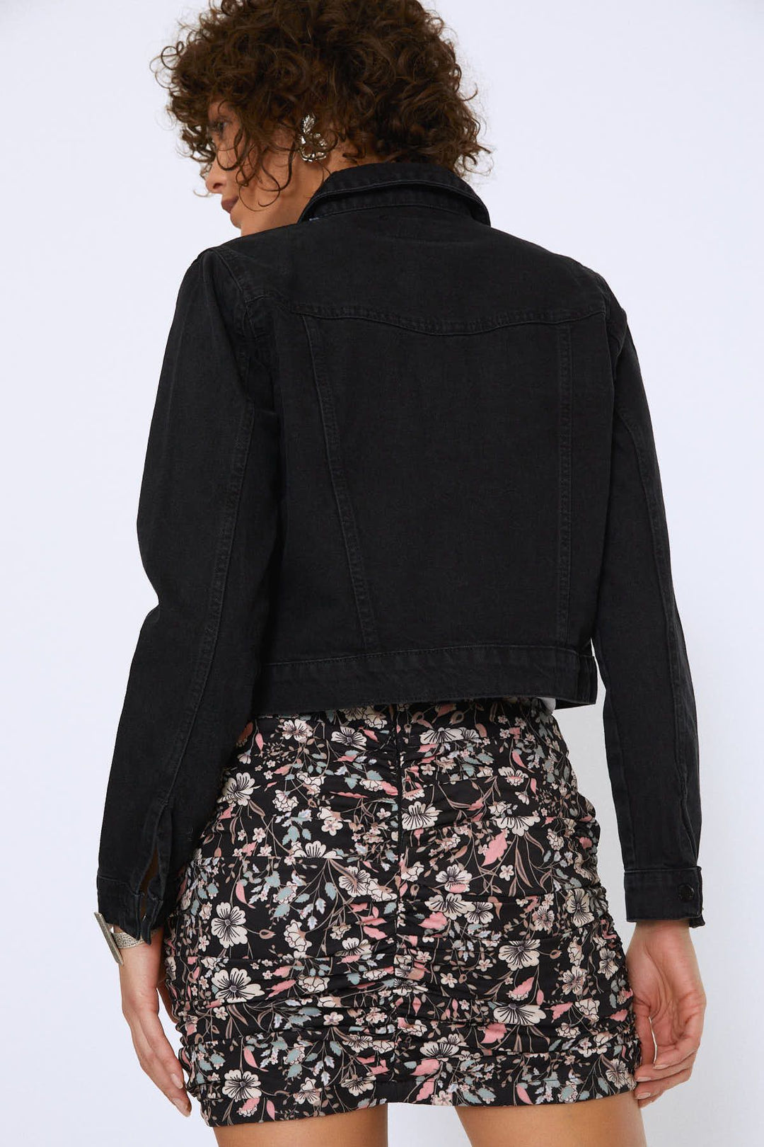 Crop Kot Ceket Antrasit