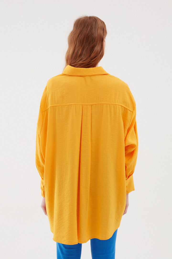Oversize Cut Shirt Orange