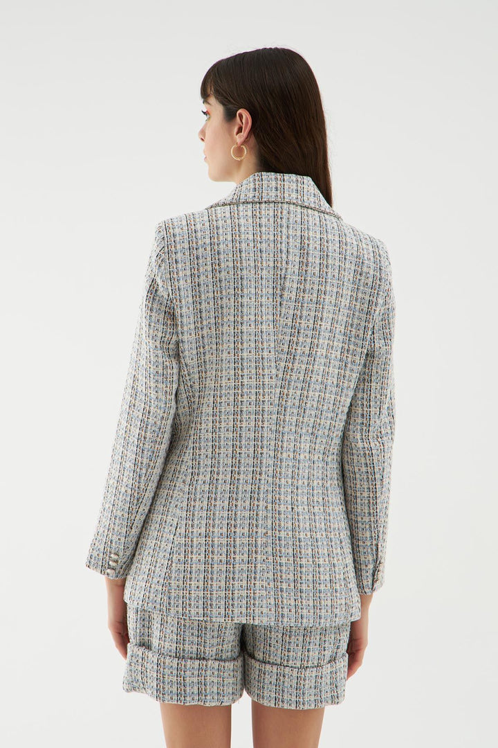 Tüvit Blazer Ceket Mavi