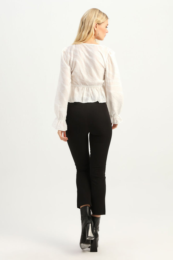 Beli Lastikli Dar Paça Pantolon Siyah