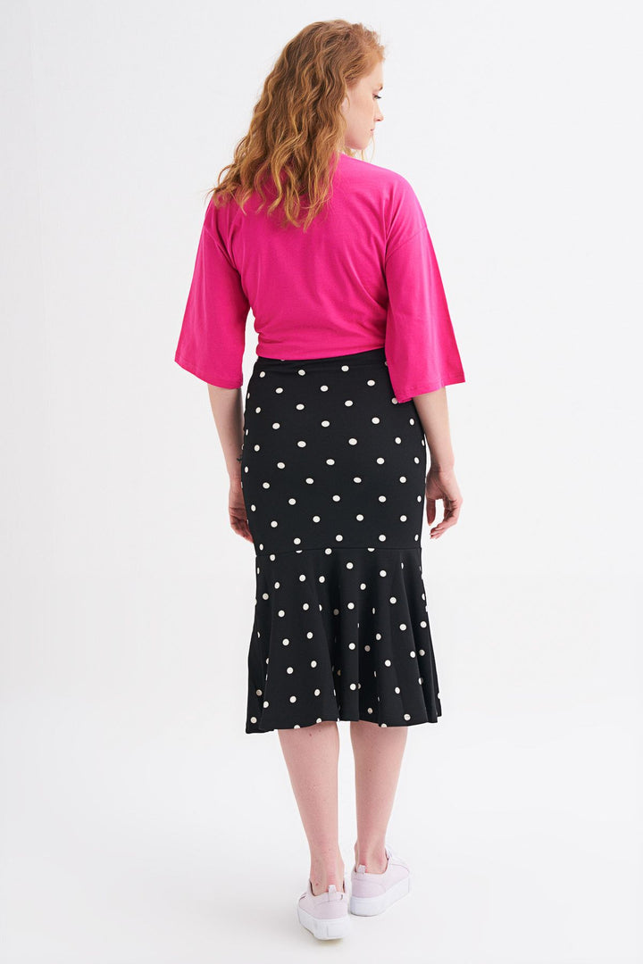 Polka Dot Skirt Black