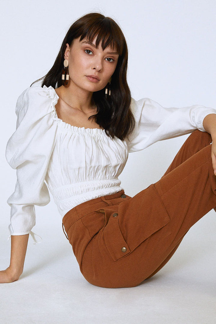 Cargo Pocket Trousers Brown