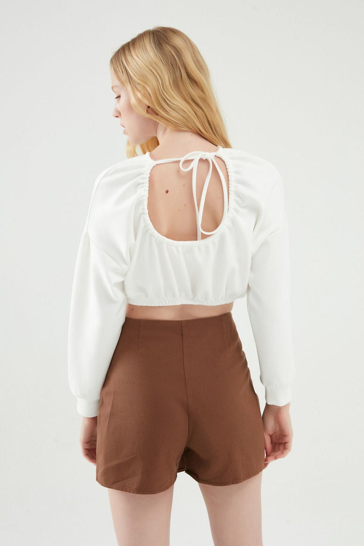 Crop Sweatshirt White