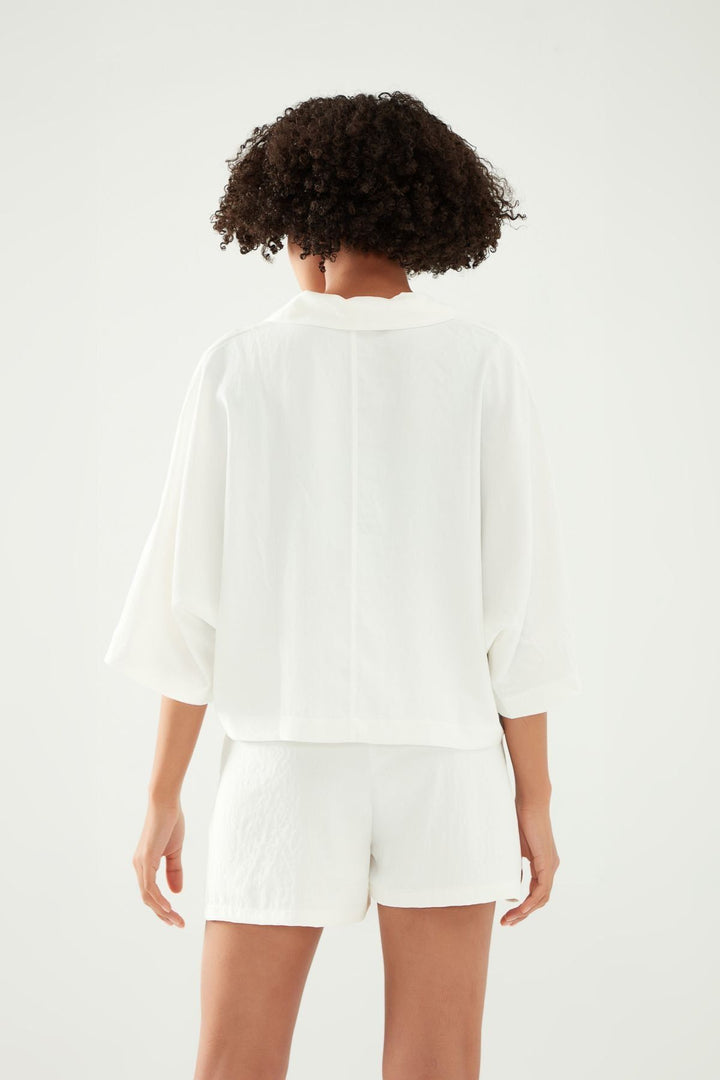 Pocket Oversized Shirt White