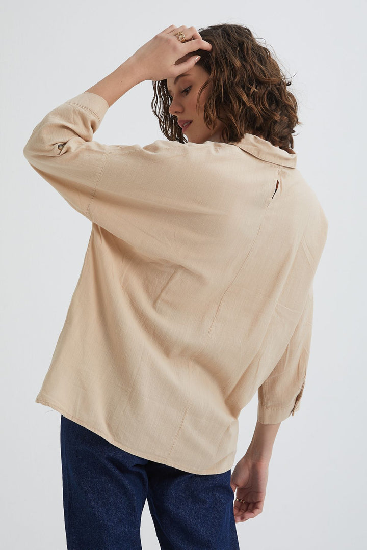 Trojan Sleeve Shirt Beige