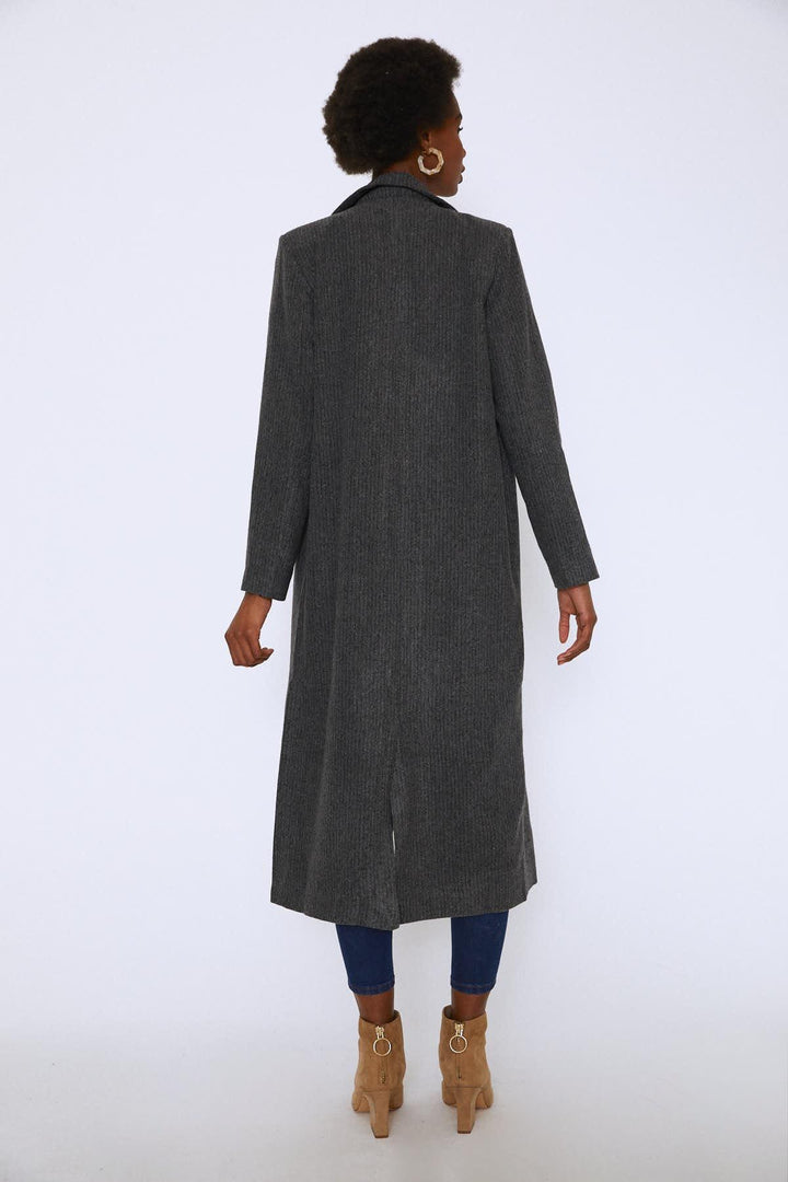 Long Cachet Coat Gray