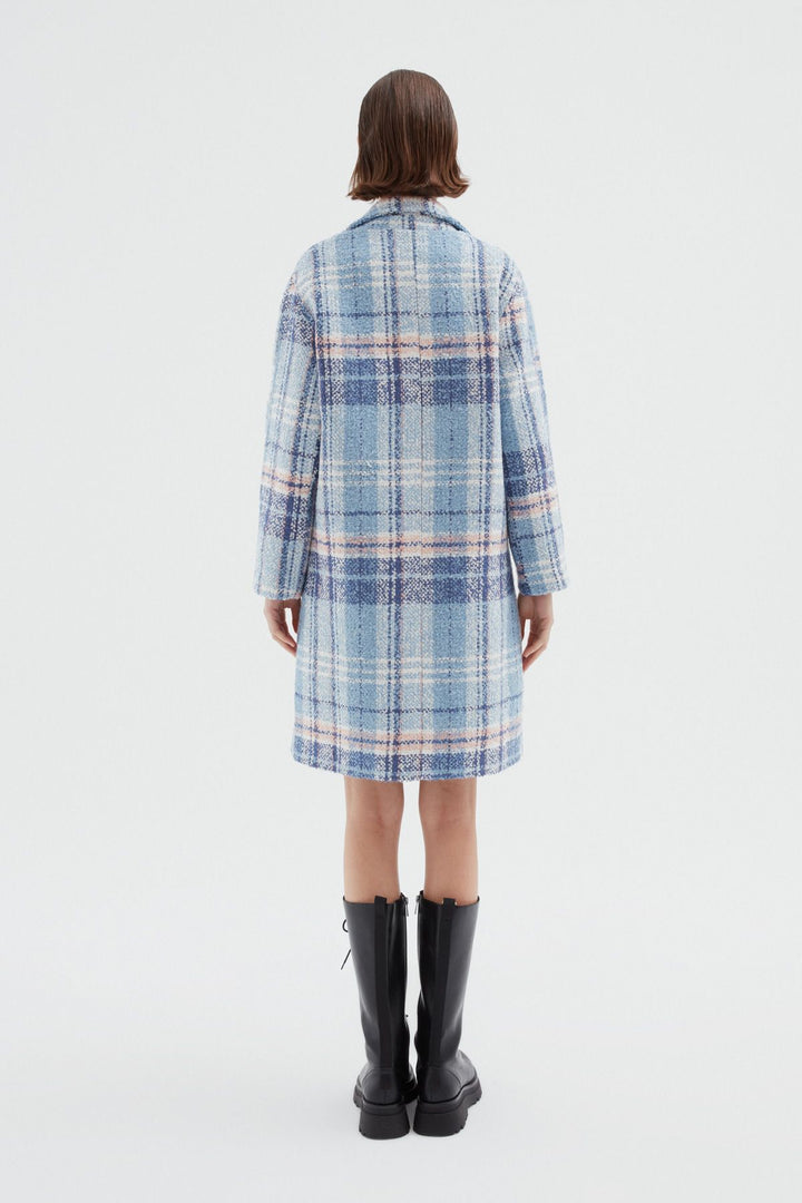 Striped Cachet Coat Blue