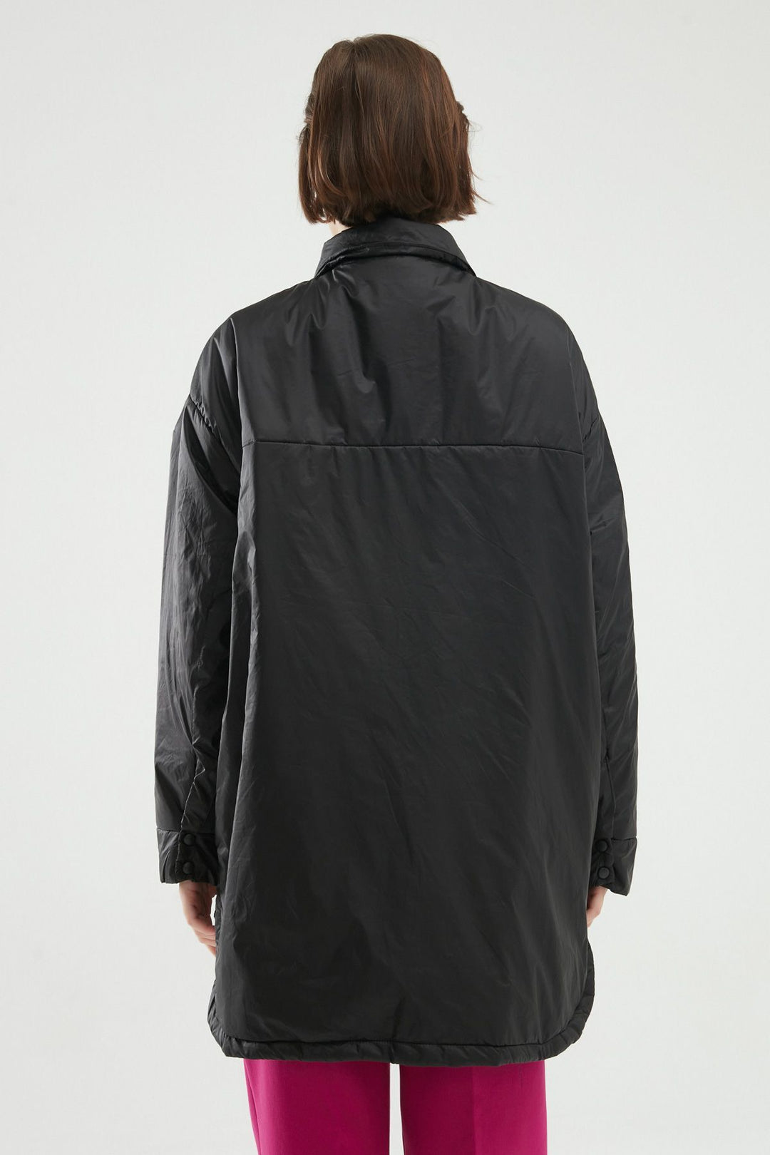 Oversize Uzun Ceket Siyah