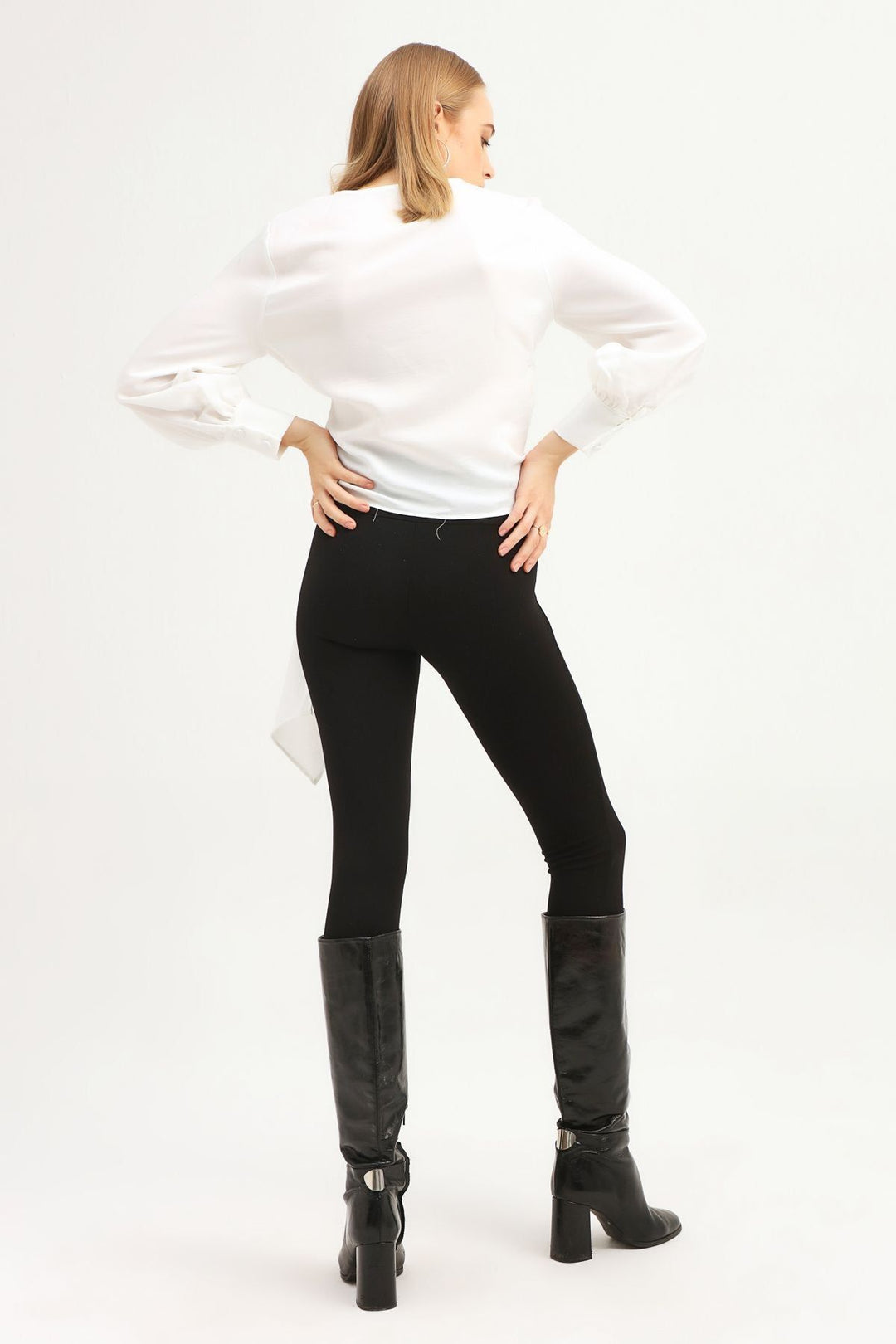 Double Breasted Collar Blouse Ecru