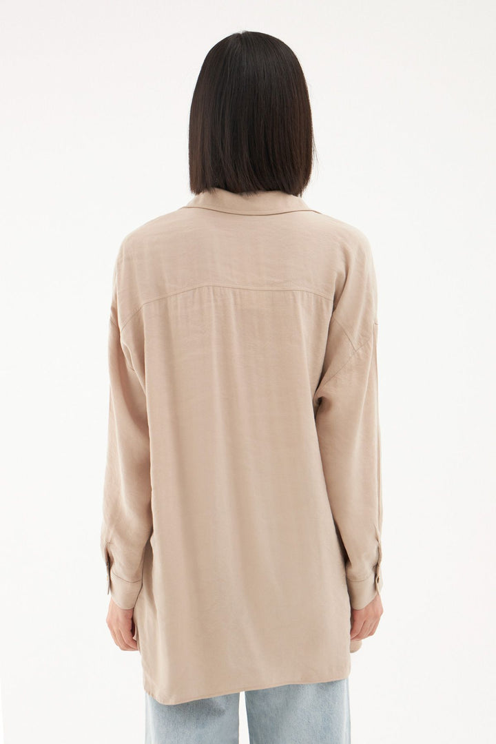 Cep Detaylı Gömlek Taş