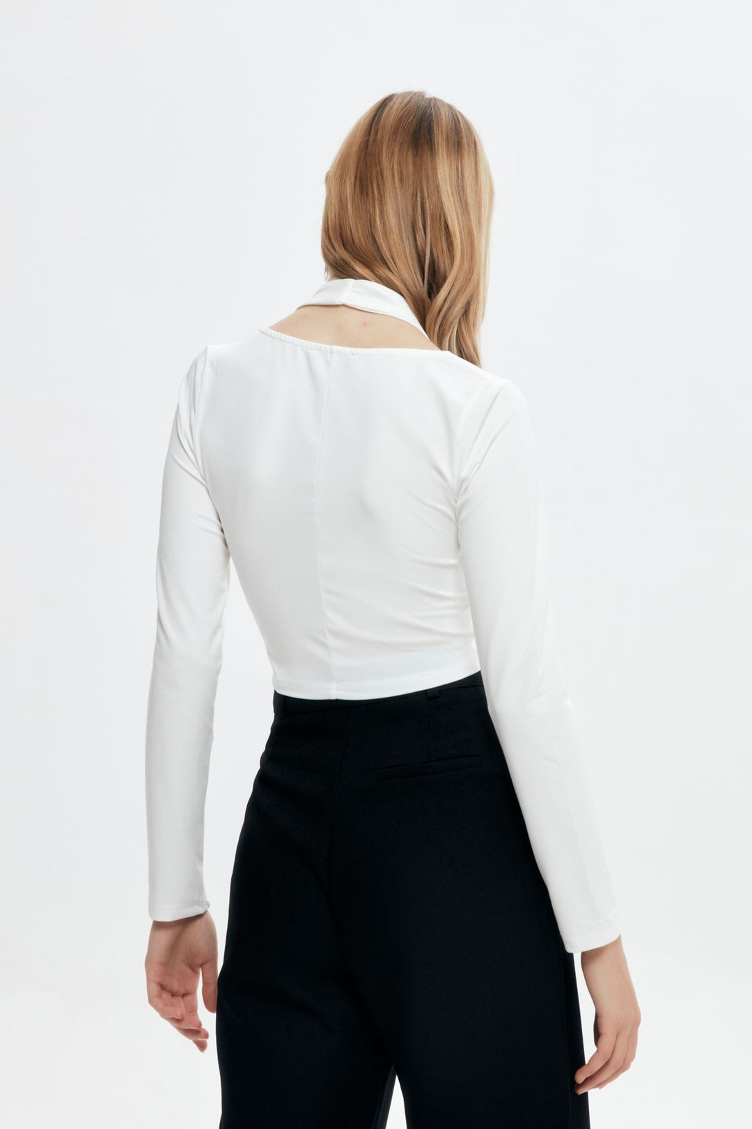 Collar Detailed Blouse Ecru