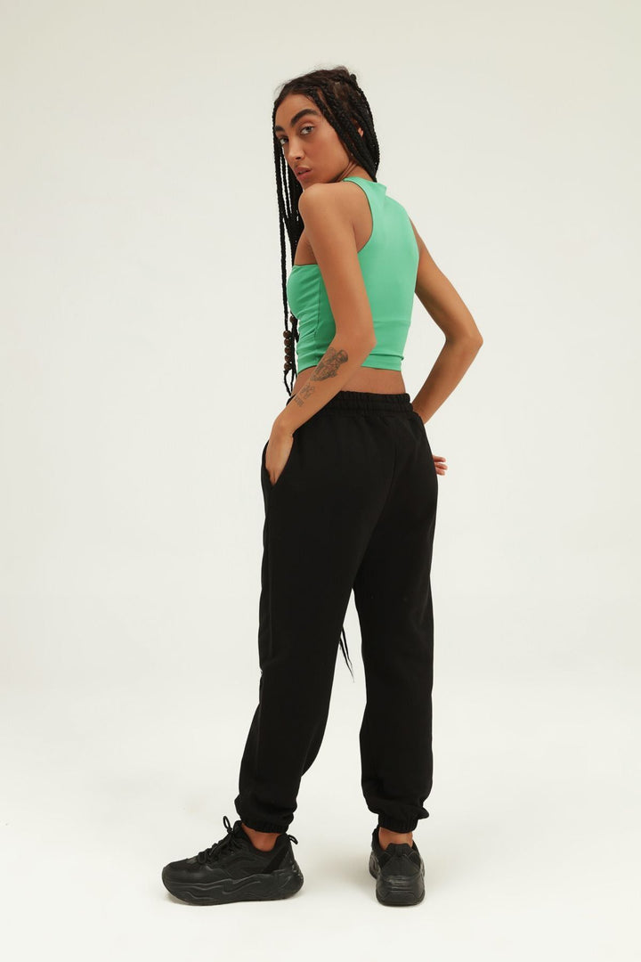 Printed Jogger Tracksuit Black