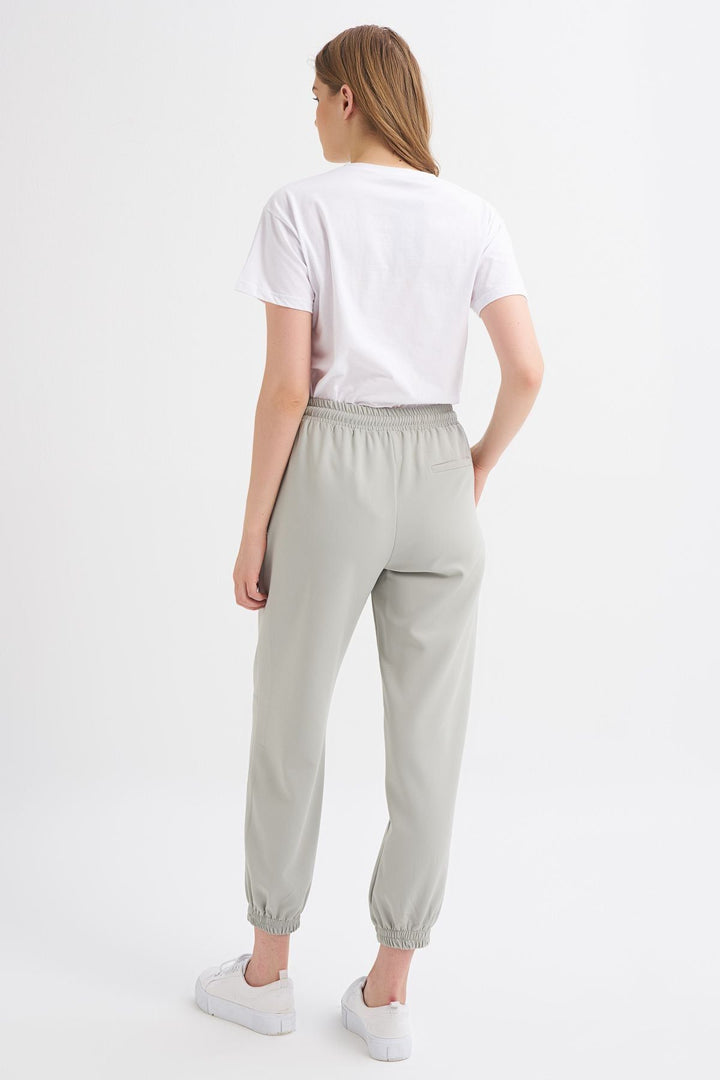 Elastic Leg Trousers Mint