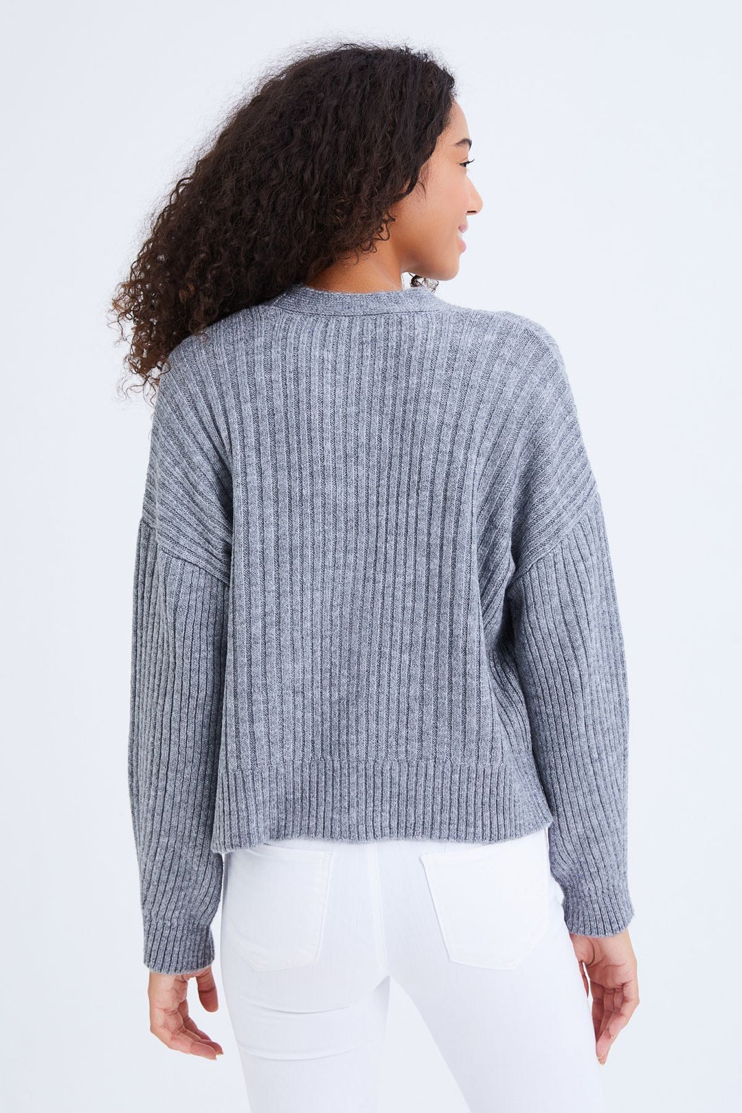 Buttoned Cardigan Gray