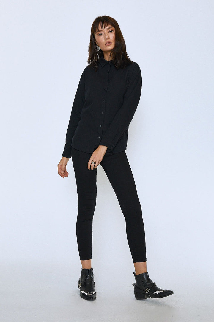 Back Printed Shirt Black