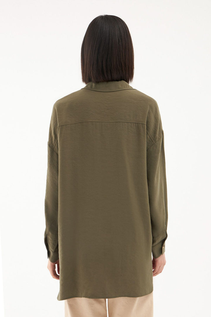Cep Detaylı Gömlek Haki
