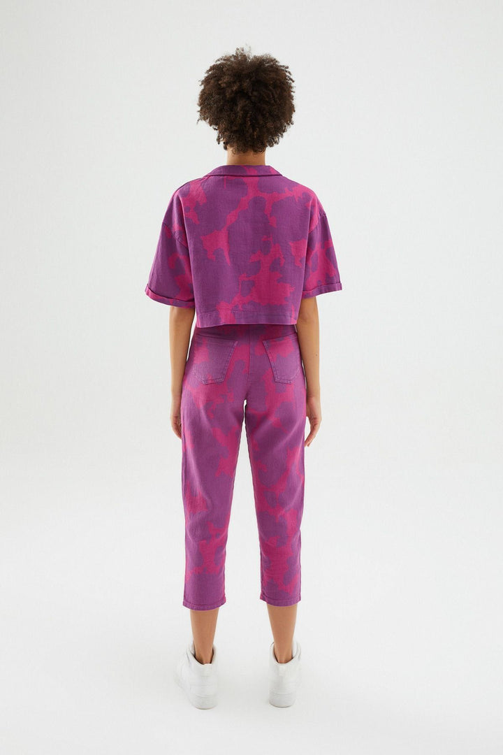 Patterned Gabardine Shirt Orchid