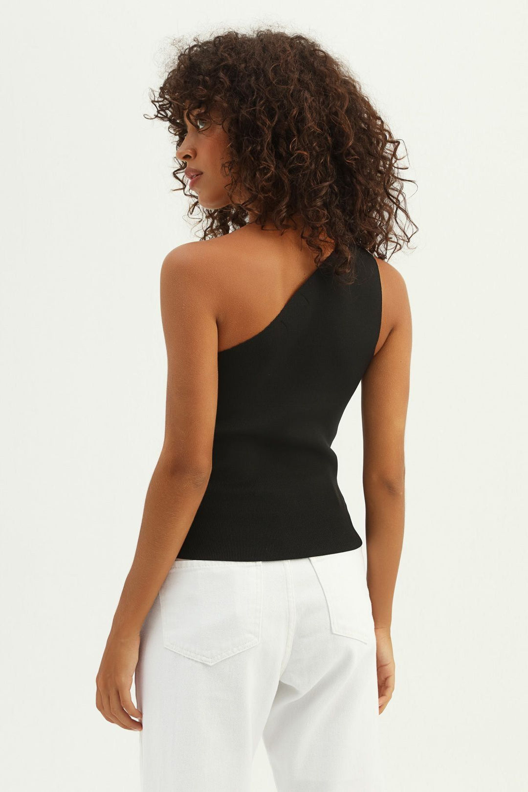 One Shoulder Knitwear Black