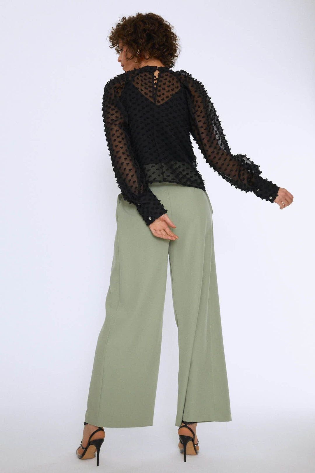 Balloon Sleeve Blouse Black