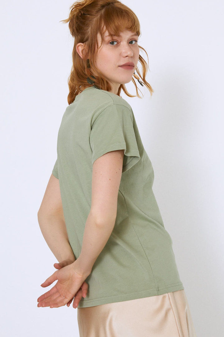 Baskılı Tişört Mint