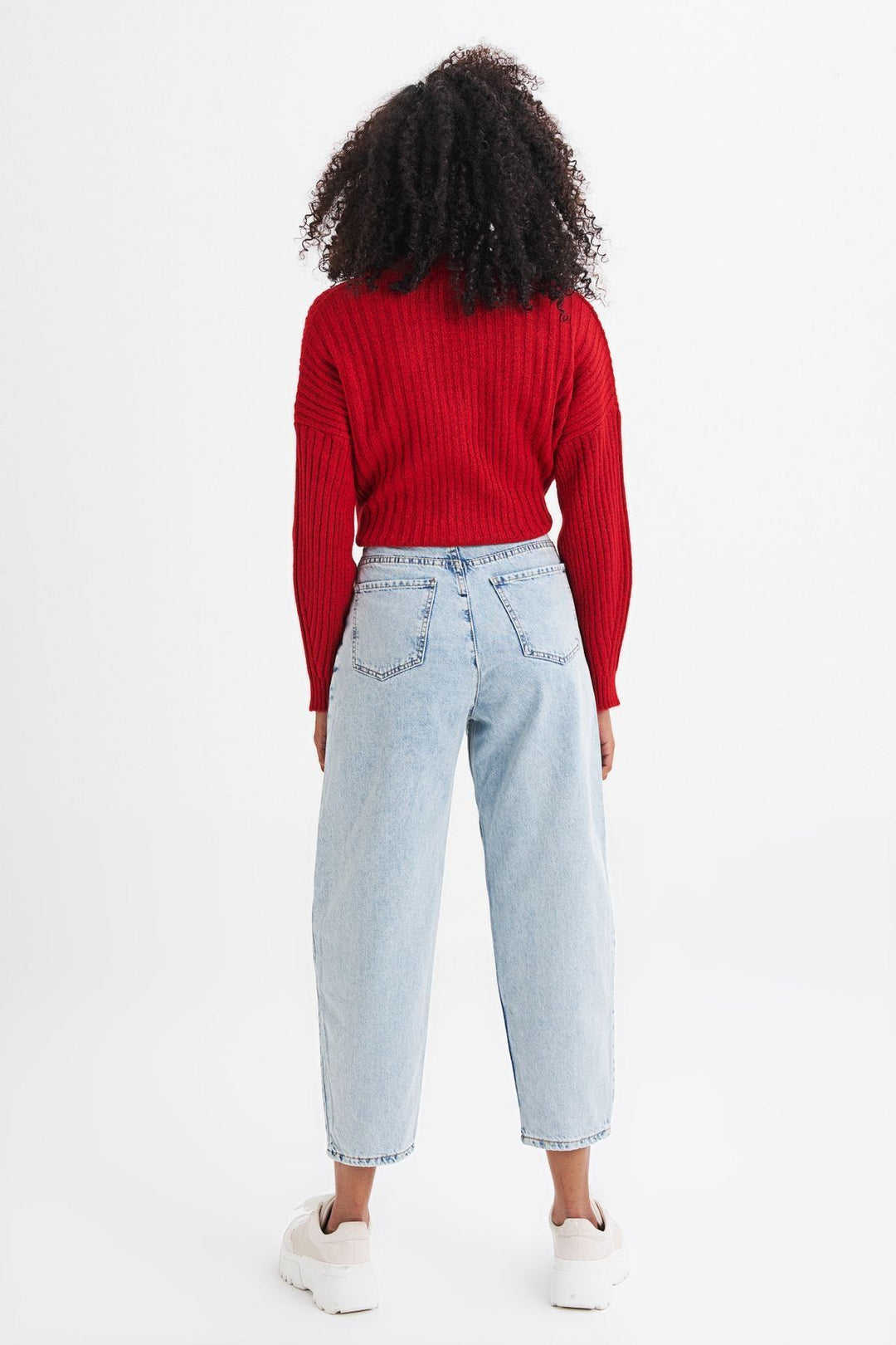 High Waist Slouchy Pants Ice Blue