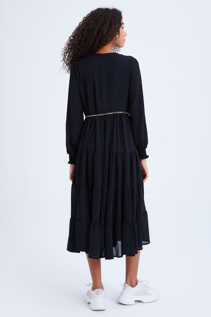 Chain Belt Dress Black