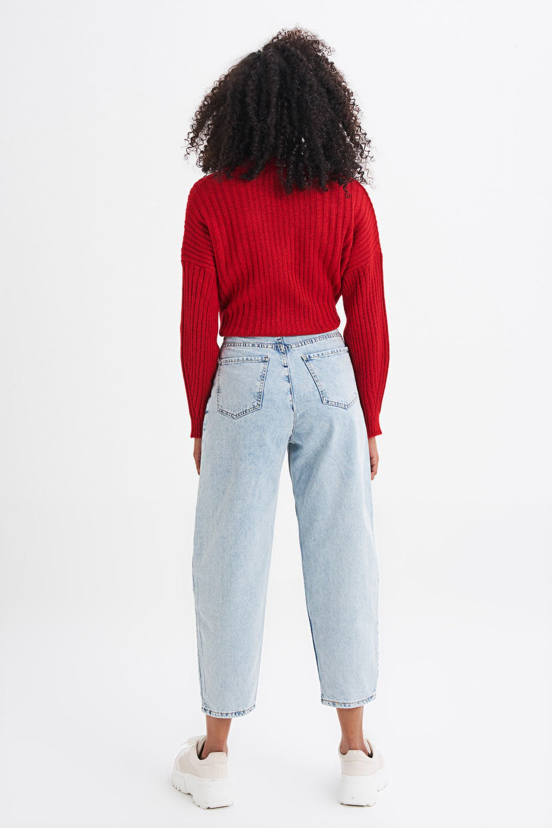 High Waist Slouchy Pants Ice Blue