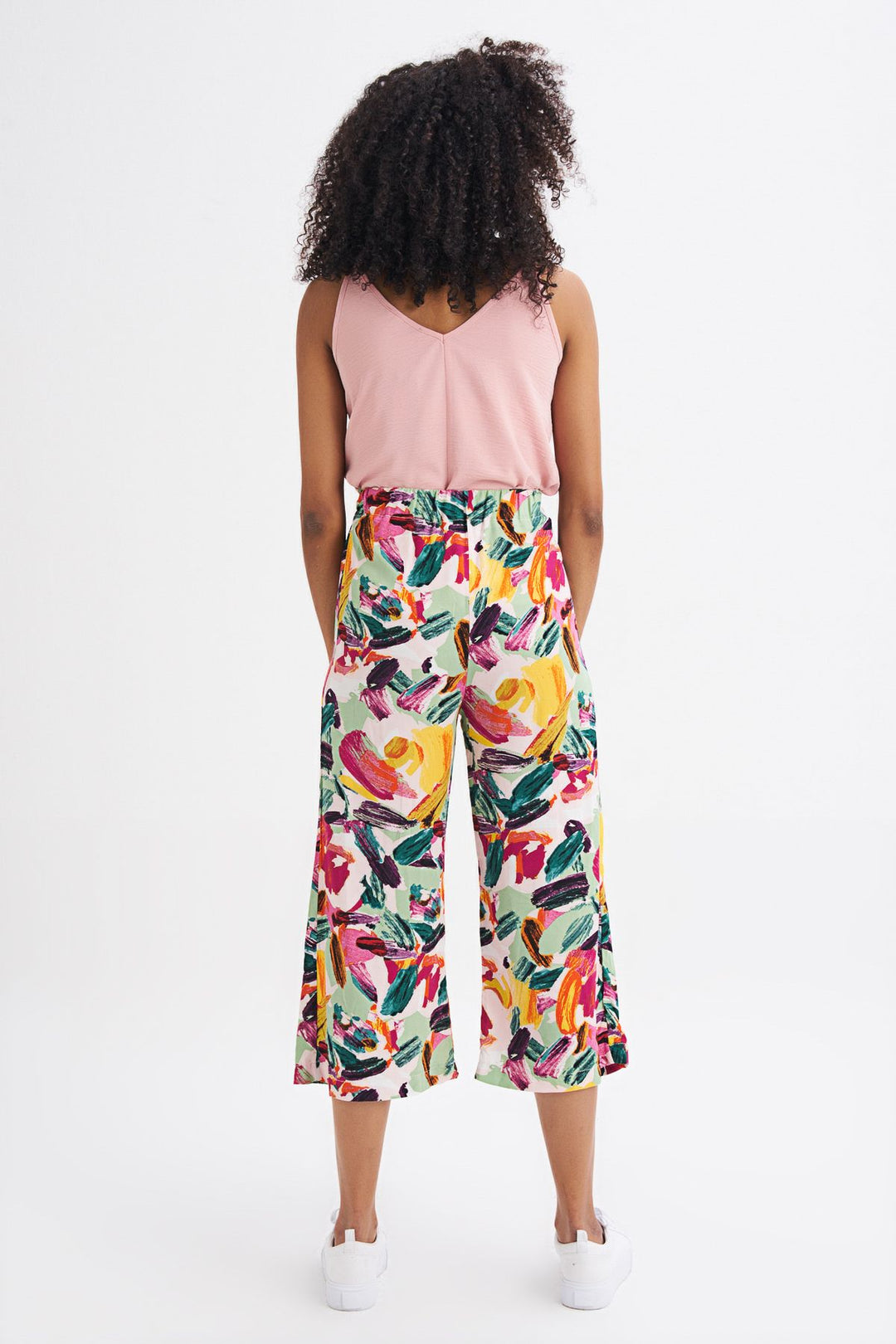 Patterned Belt Detailed Trousers Fuchsia