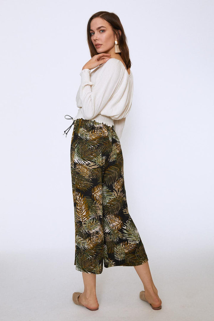 Off Shoulder Gipe Linen Blouse Natural