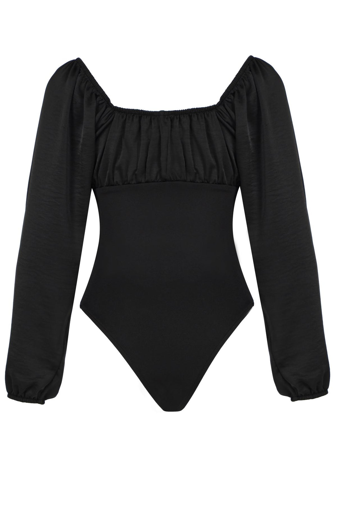 Square Neck Bodysuit Black