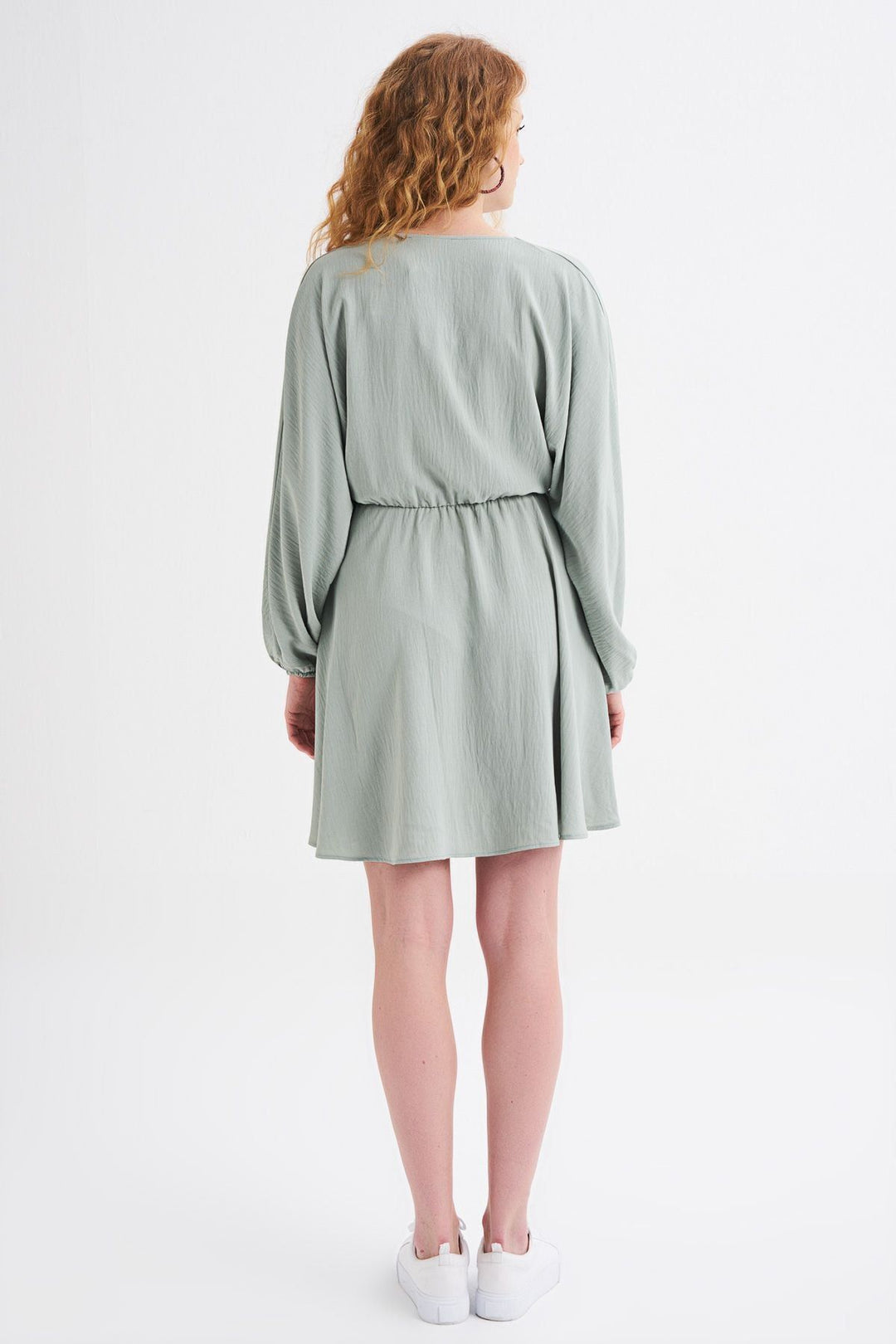 V Neck Midi Dress Mint