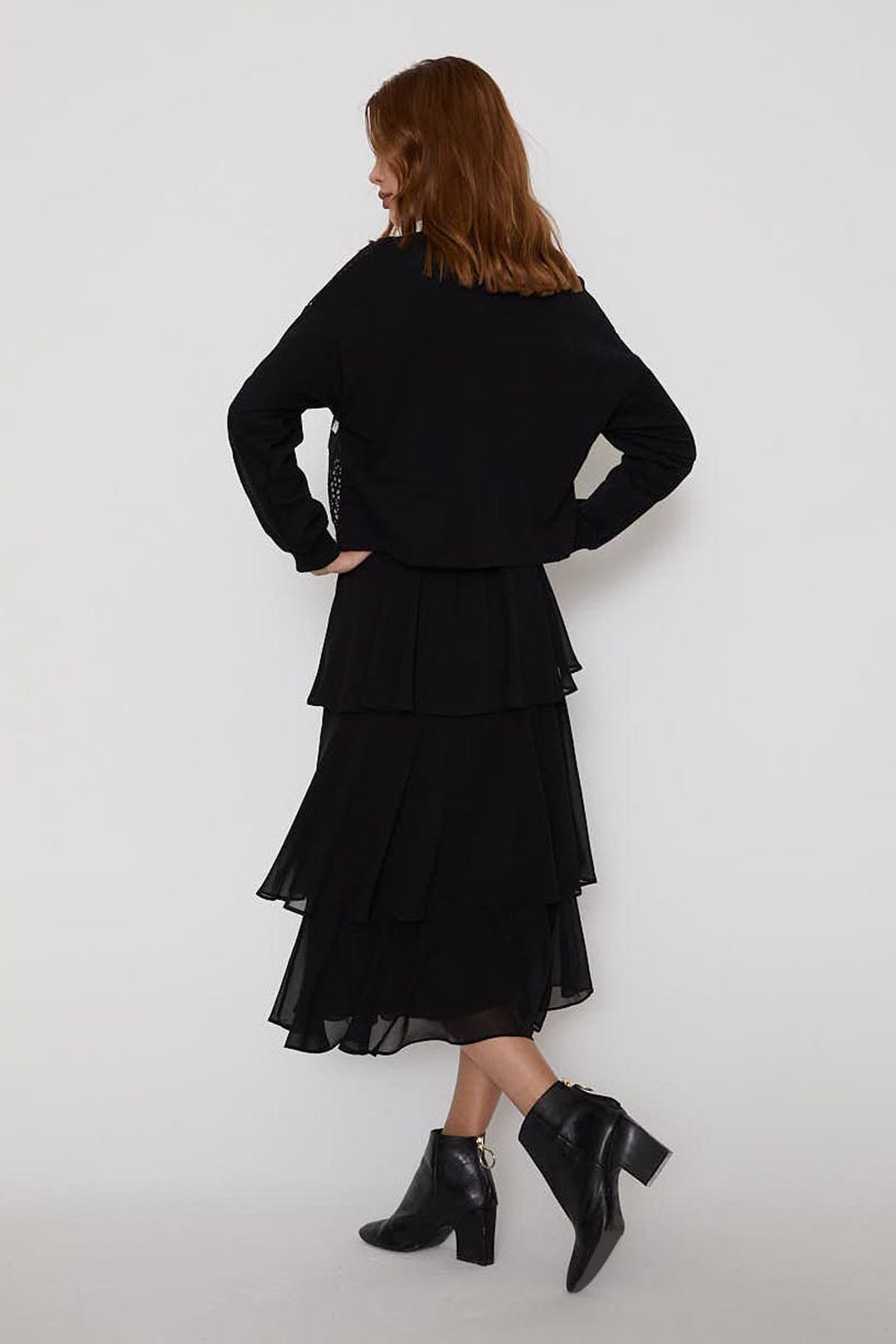 Slogan Mesh Sweatshirt Black