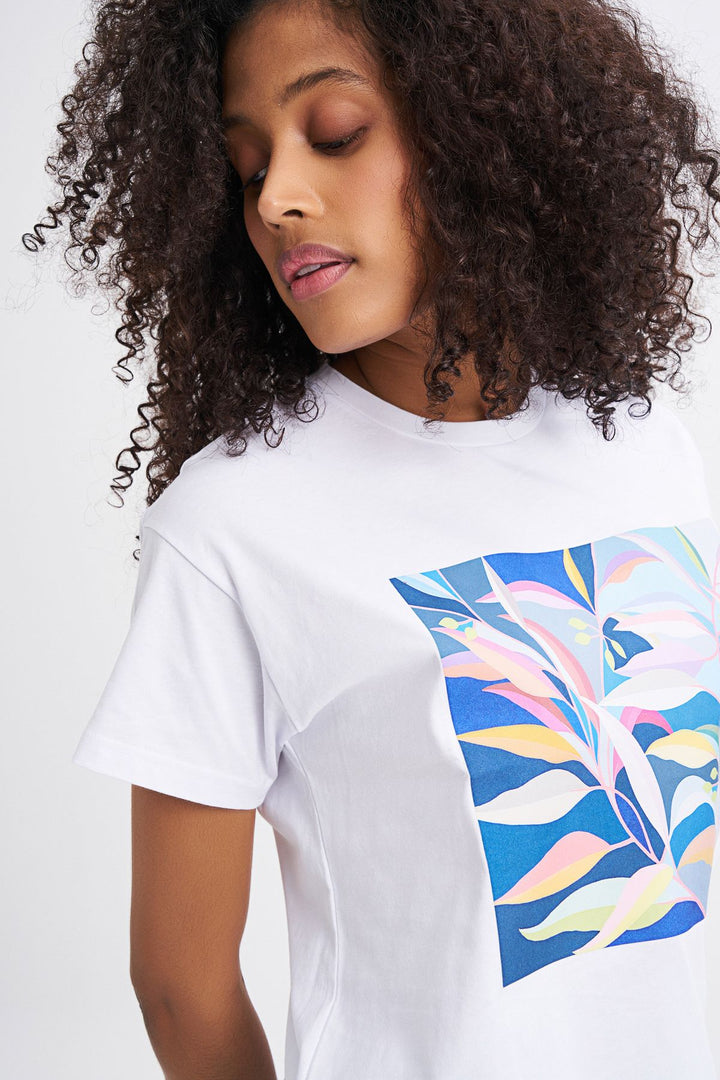 Baskılı Tişört Beyaz