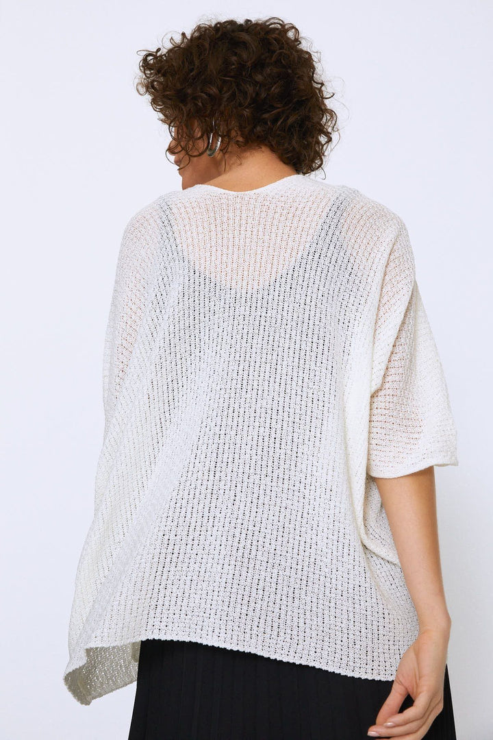 Loose Knitwear Cardigan Ecru