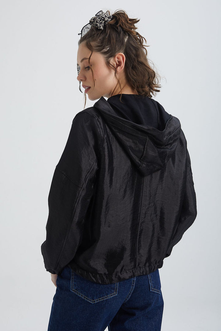 Kapüşonlu Ceket Siyah