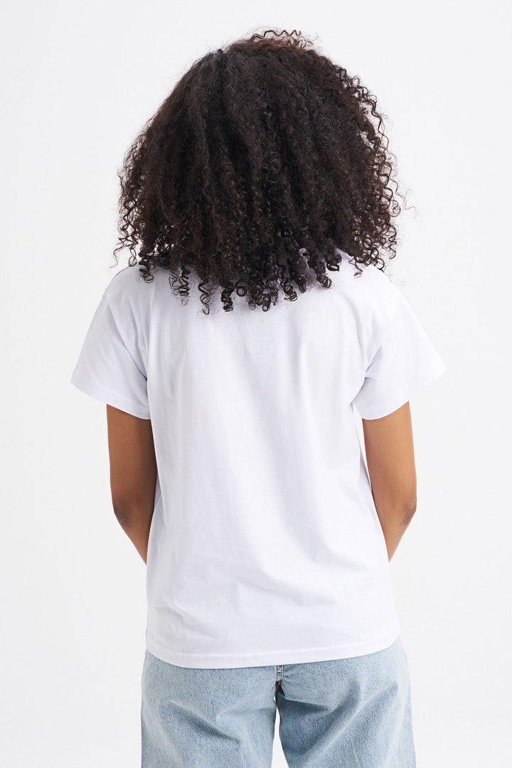 Baskılı Tişört Beyaz